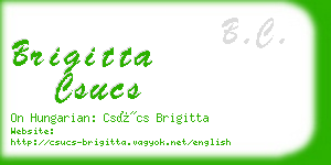 brigitta csucs business card